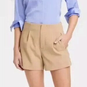 a new day High Rise Tailored Shorts - camel